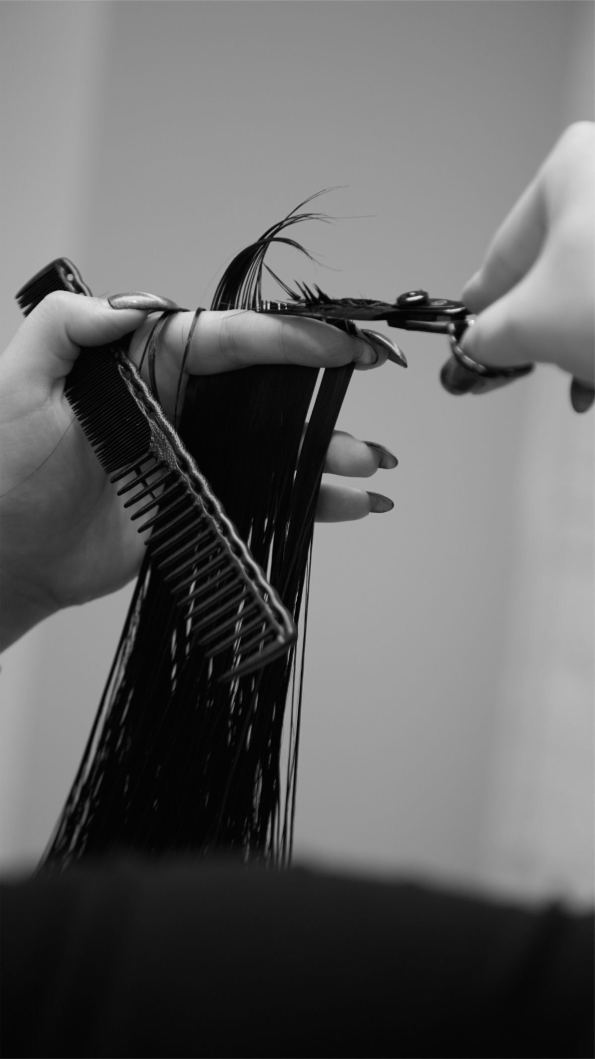 Taglio di precisione in salone