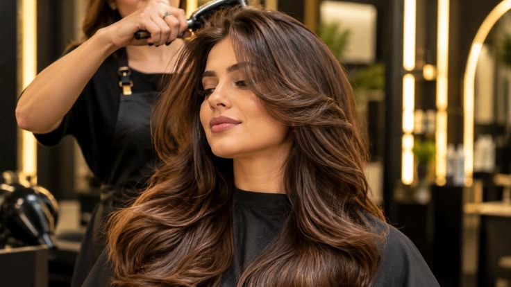 Styling professionale con capelli mossi